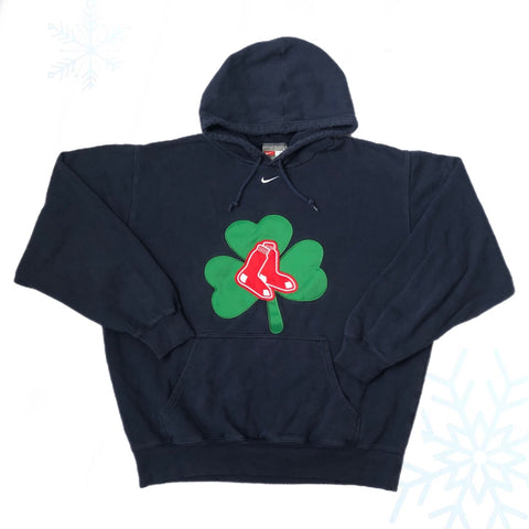 MLB Boston Red Sox St. Patrick's Day Nike Hoodie Sweatshirt (L)
