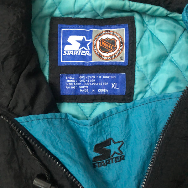 Vintage NHL San Jose Sharks Starter Puffer Jacket (XL)