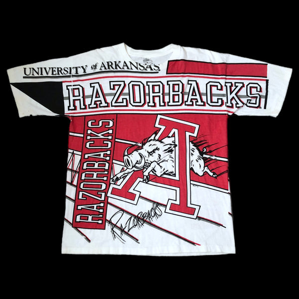 Vintage NCAA Arkansas Razorbacks Magic Johnson T's All Over Print T-Shirt (XL)