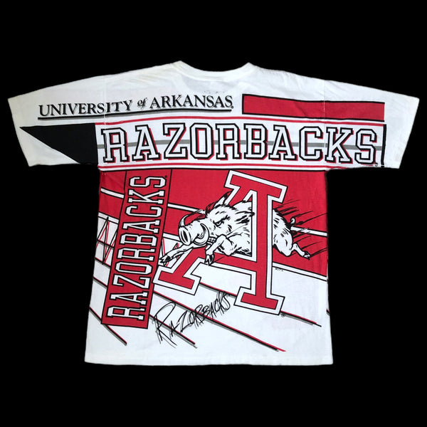 Vintage NCAA Arkansas Razorbacks Magic Johnson T's All Over Print T-Shirt (XL)