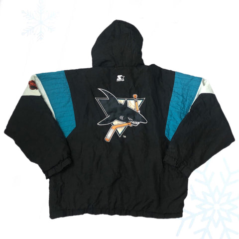 Vintage NHL San Jose Sharks Starter Puffer Jacket (XL)