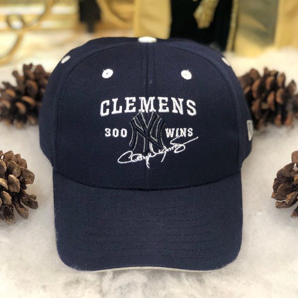 Vintage 2003 MLB New York Yankees Roger Clemens 300 Wins New Era Wool Strapback Hat