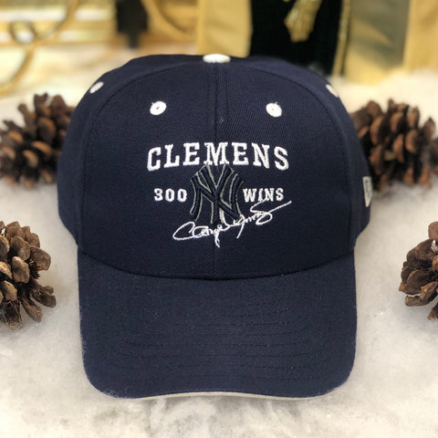 Vintage 2003 MLB New York Yankees Roger Clemens 300 Wins New Era Wool Strapback Hat
