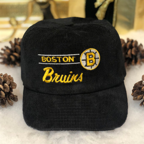 Vintage NHL Boston Bruins Annco Corduroy Snapback Hat