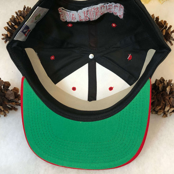 Vintage Deadstock NWT IHL San Francisco Spiders The G Cap Wave Twill Snapback Hat