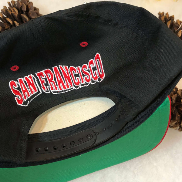 Vintage Deadstock NWT IHL San Francisco Spiders The G Cap Wave Twill Snapback Hat