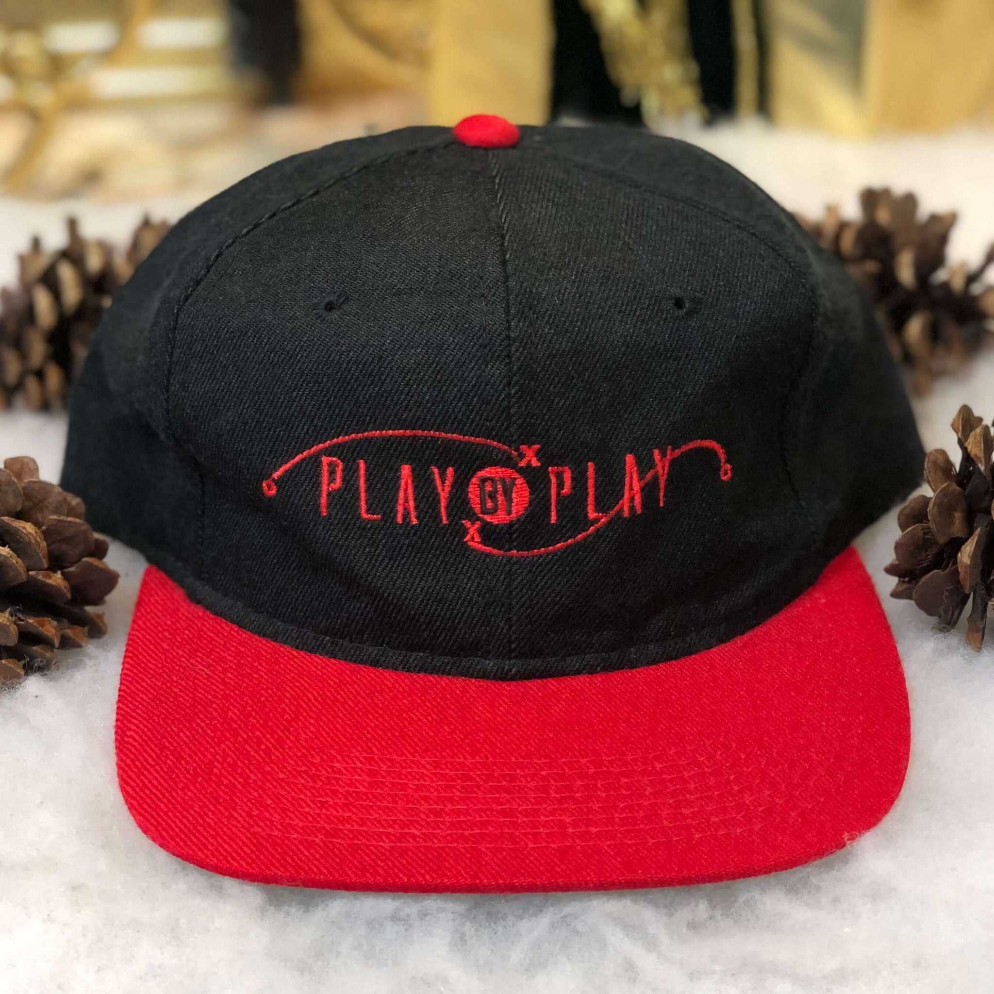 Vintage Play By Play Restaurant Madison Square Garden New York City Wool Designer Award YoungAn Snapback Hat