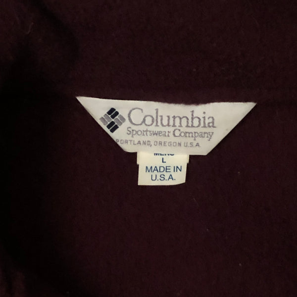 Vintage Columbia Sportswear Maroon Burgundy Fleece Pullover (L)