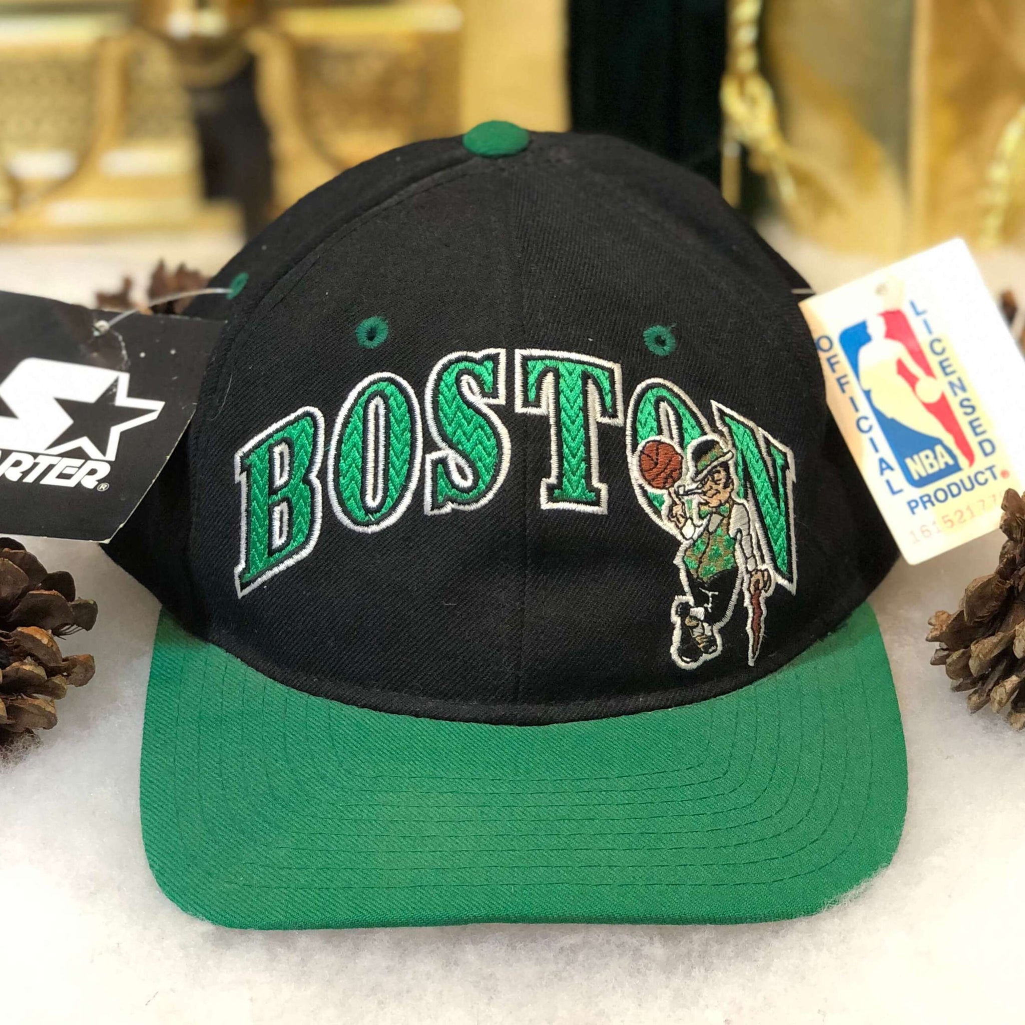 Vintage Deadstock NWT NBA Boston Celtics Starter Wool Snapback Hat