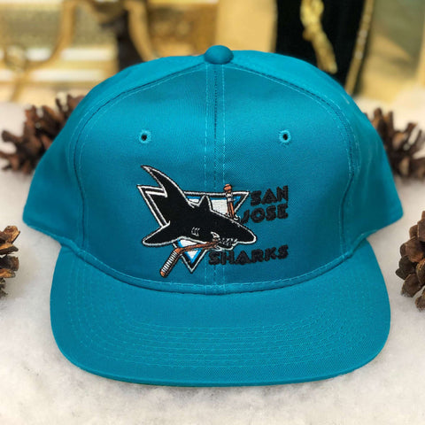Vintage Deadstock NWOT NHL San Jose Sharks YoungAn Twill Snapback Hat