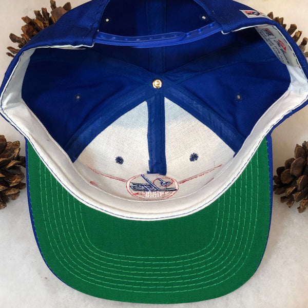 Vintage Deadstock NWOT NHL Winnipeg Jets The Game Split Bar Twill Snapback Hat