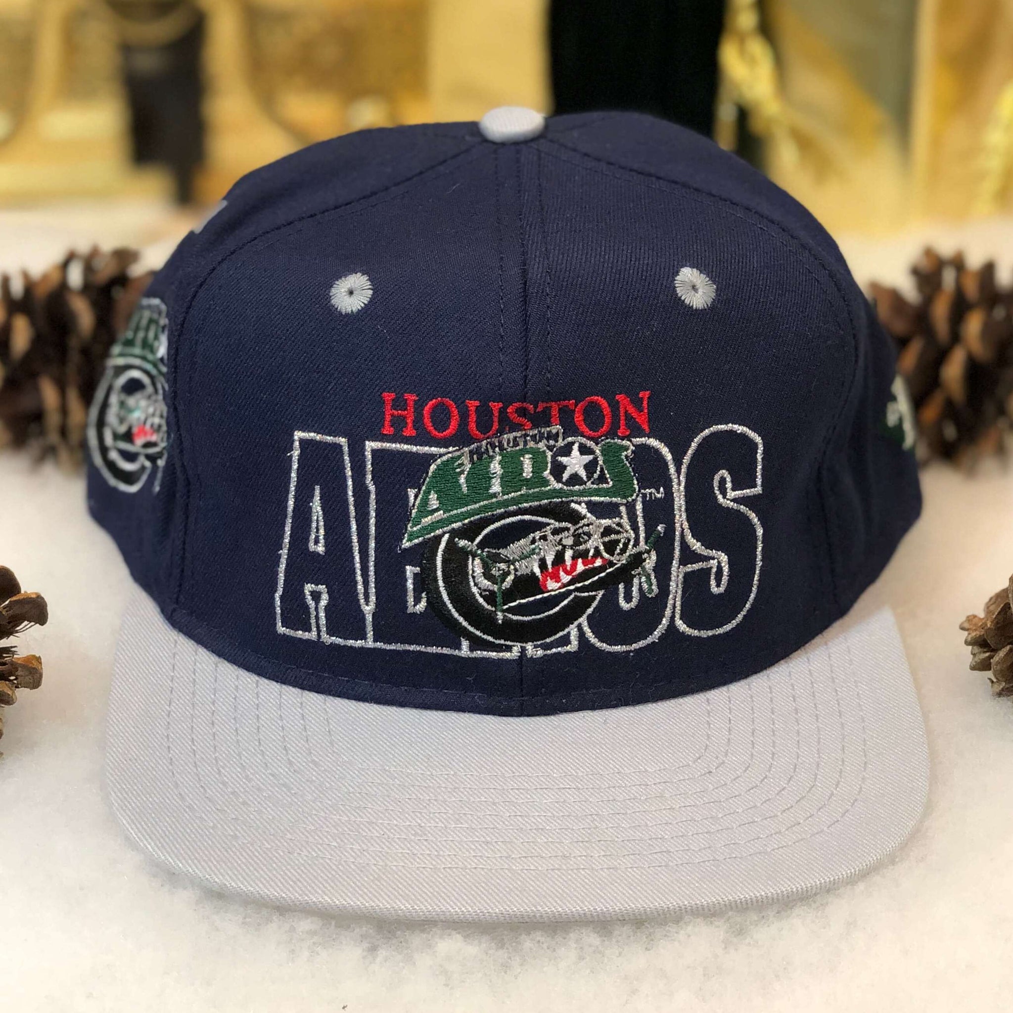 Vintage Deadstock NWT IHL Houston Aeros #1 Apparel Wool Snapback Hat