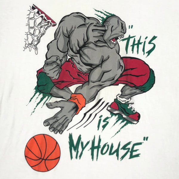 Vintage Deadstck NWOT "This Is My House!" Basketball T-Shirt (XL)