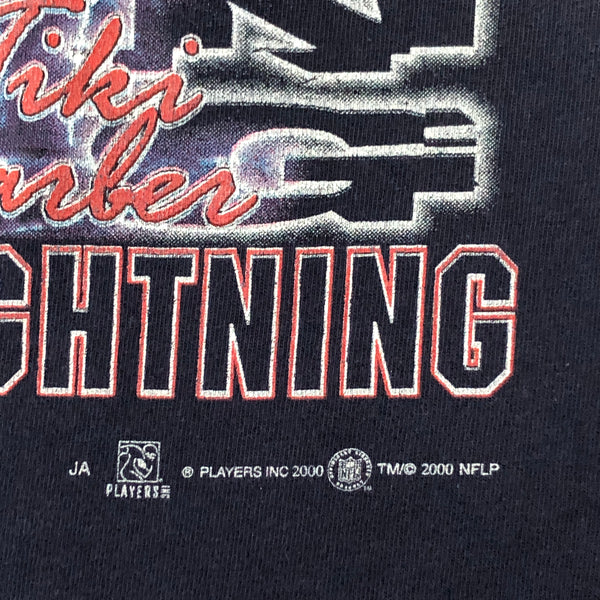 Vintage 2000 NFL New York Giants Ron Dayne Tiki Barber Thunder & Lightning T-Shirt (L)