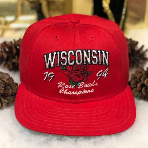 Vintage 1994 NCAA Wisconsin Badgers Rose Bowl Champions Wool Snapback Hat