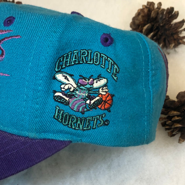 Vintage NBA Charlotte Hornets AJD Sketch Wool Snapback Hat