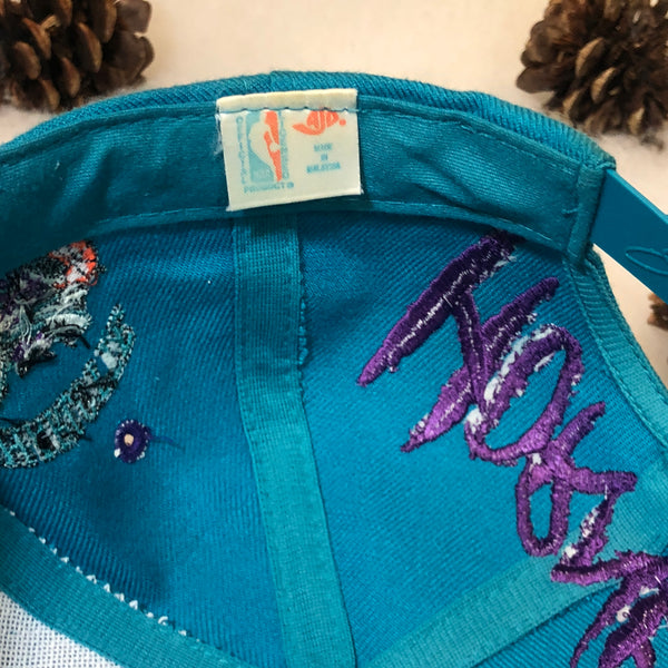 Vintage NBA Charlotte Hornets AJD Sketch Wool Snapback Hat