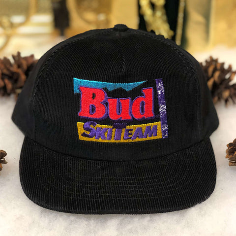 Vintage Budweiser Ski Team Corduroy Snapback Hat