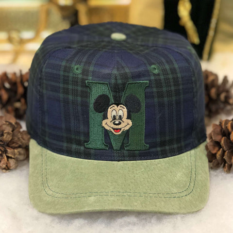 Vintage Disney Mickey Mouse Plaid Snapback Hat