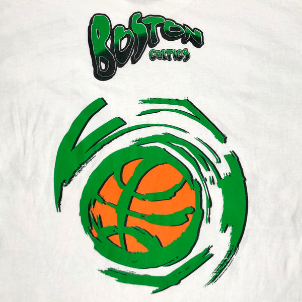 Vintage NBA Boston Celtics Magic Johnson T's All Over Print T-Shirt (L)