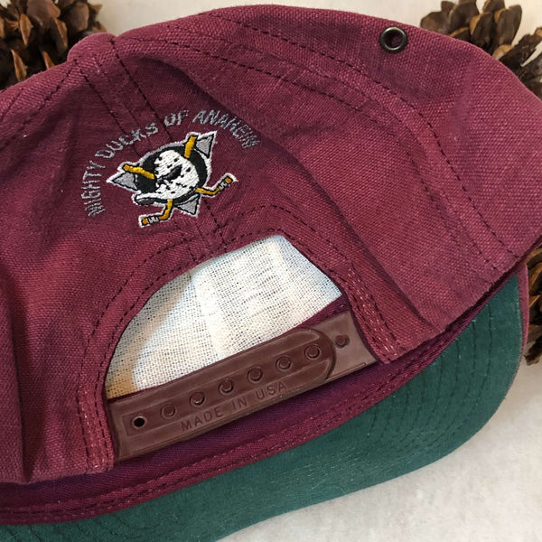 Vintage NHL Anaheim Mighty Ducks Sports Specialties Dog Tag Snapback Hat
