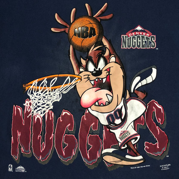 Vintage 1994 NBA Denver Nuggets Taz Looney Tunes T-Shirt (L)