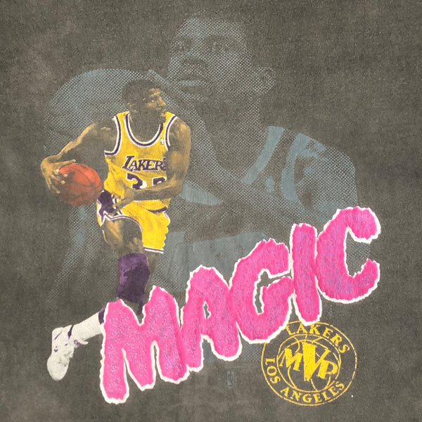 Vintage NBA Los Angeles Lakers Magic Johnson Salem Sportswear T-Shirt (XL)