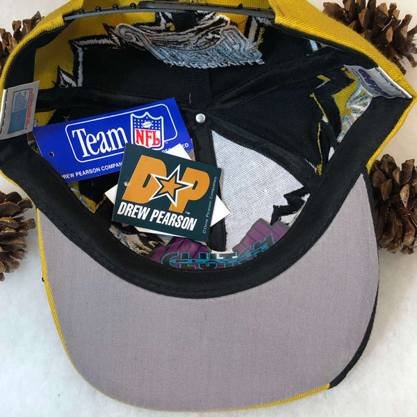 Vintage Deadstock NWOT NFL Jacksonville Jaguars Drew Pearson Jagged Edge Wool Snapback Hat