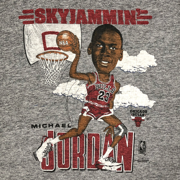 Vintage NBA Chicago Bulls Michael Jordan Skyjammin' Caricature T-Shirt (L)
