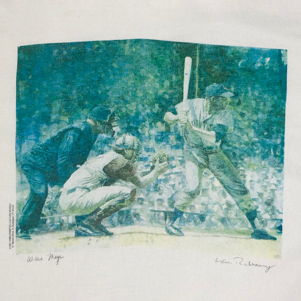 Vintage Willie Mays Vermont Daryl Storrs Artwork T-Shirt (XL)