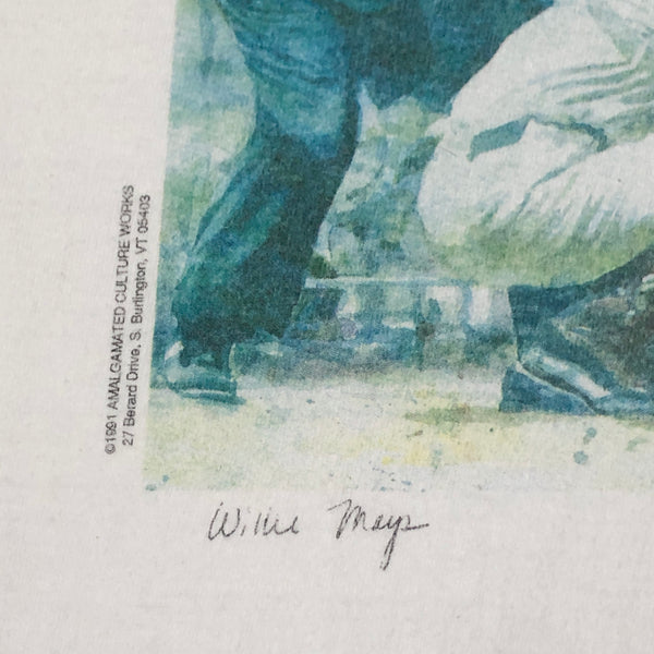 Vintage Willie Mays Vermont Daryl Storrs Artwork T-Shirt (XL)