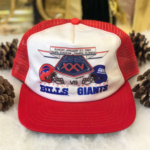 Vintage NFL Super Bowl XXV Buffalo Bills New York Giants New Era Trucker Hat