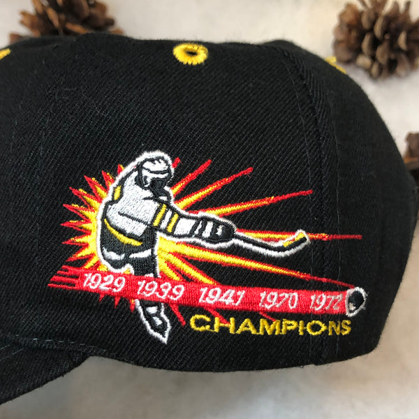 Vintage NHL Boston Bruins Annco Championships Wool Snapback Hat