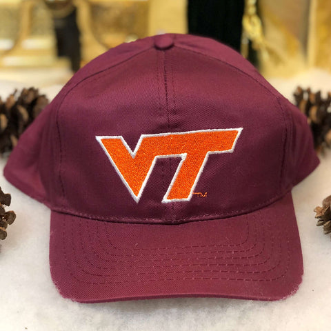 Vintage Deadstock NWOT NCAA Virginia Tech Hokies Twill Snapback Hat