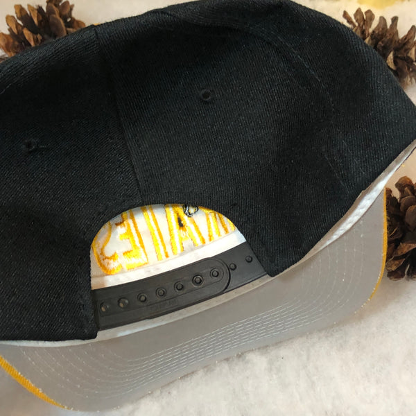 Vintage Deadstock NWOT MLB Pittsburgh Pirates Split Bar Drew Pearson YoungAn Wool Snapback Hat