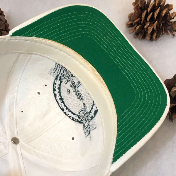 Vintage NCAA Michigan State Spartans The Game Circle Logo Glue Tag Twill Snapback Hat