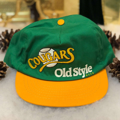 Vintage Deadstock NWOT Cougars Baseball Old Style Beer Twill Snapback Hat