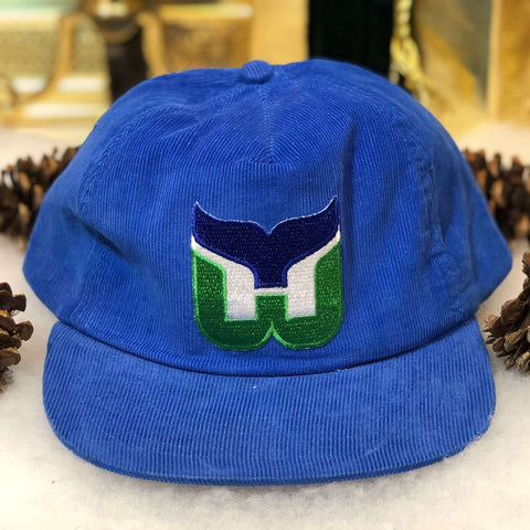 Vintage NHL Hartford Whalers Universal Corduroy Snapback Hat