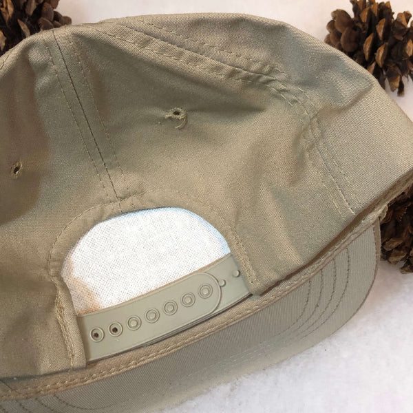 Vintage Deadstock NWOT Tan Beige Blank Twill Yupoong Snapback Hat