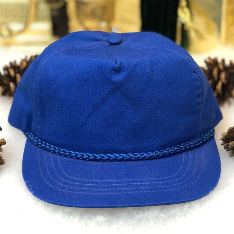 Vintage Deadstock NWOT Royal Blue Blank Twill SKM Snapback Hat