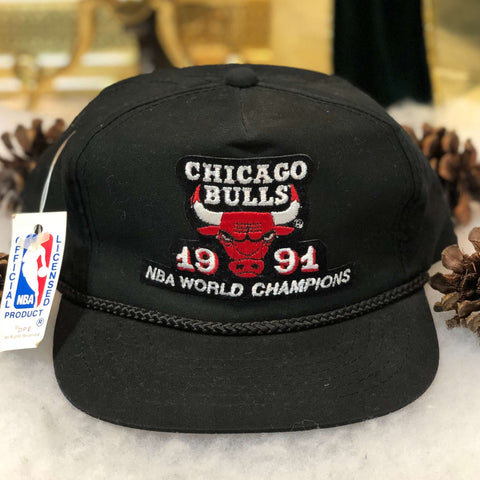 Vintage Deadstock NWT 1991 NBA Chicago Bulls World Champions YoungAn Twill Snapback Hat
