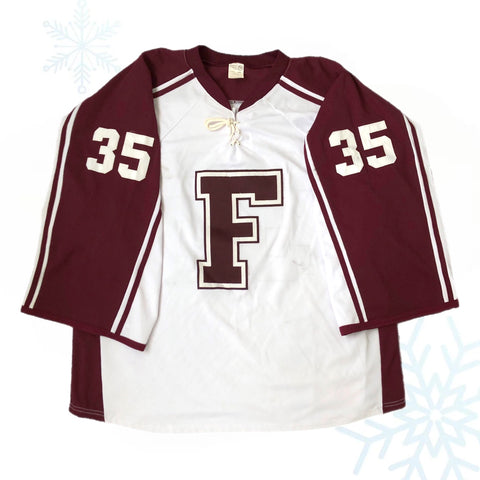 Vintage NCAA Fordham University Rams Goalie Hockey Jersey