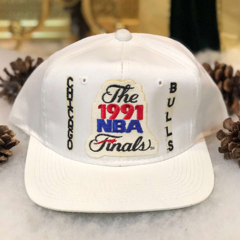 Vintage Deadstock NWOT 1991 NBA Finals Chicago Bulls YoungAn Twill Snapback Hat