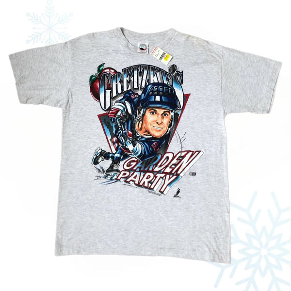 Vintage Deadstock NWT NHL New York Rangers Wayne Gretzky "Garden Party" Shirt Xplosion Caricature T-Shirt (XL)