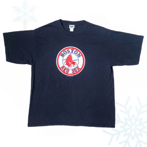 Vintage 2001 MBL Boston Red Sox Circle Logo T-Shirt (XL)