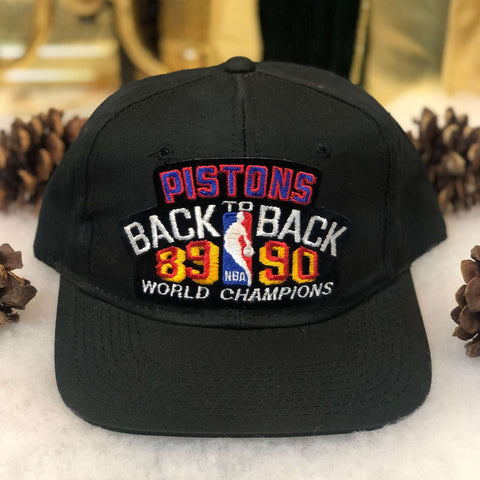 Vintage 1989-90 NBA Detroit Pistons Back-to-Back World Champions Sports Specialties Twill Snapback Hat