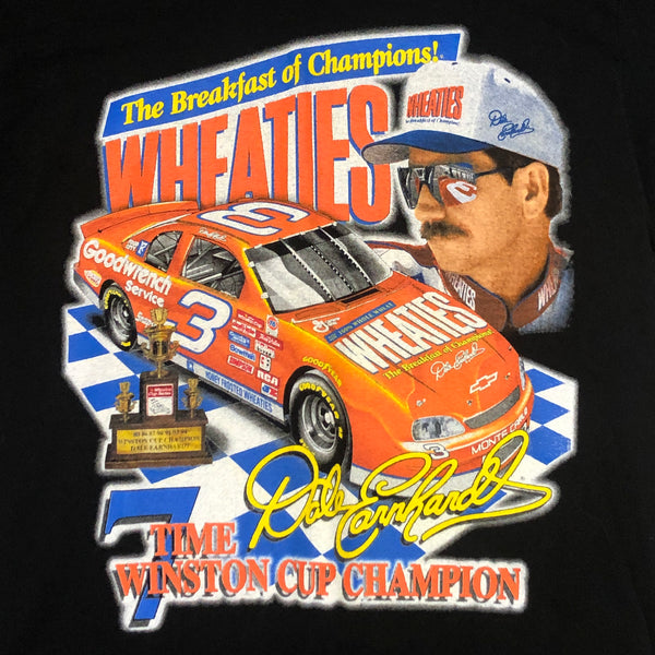 Vintage Deadstock NWOT 1997 NASCAR Dale Earnhardt Wheaties Racing T-Shirt (L)