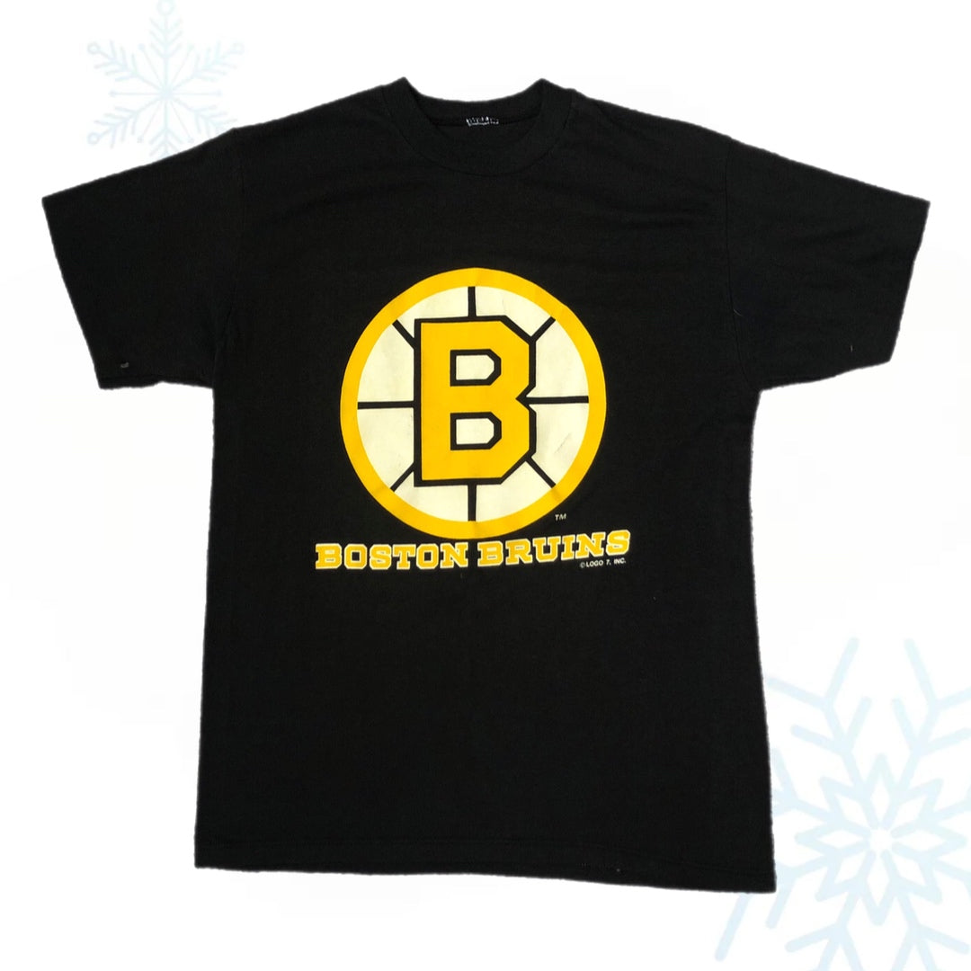 Vintage NHL Boston Bruins Logo 7 T-Shirt (M)