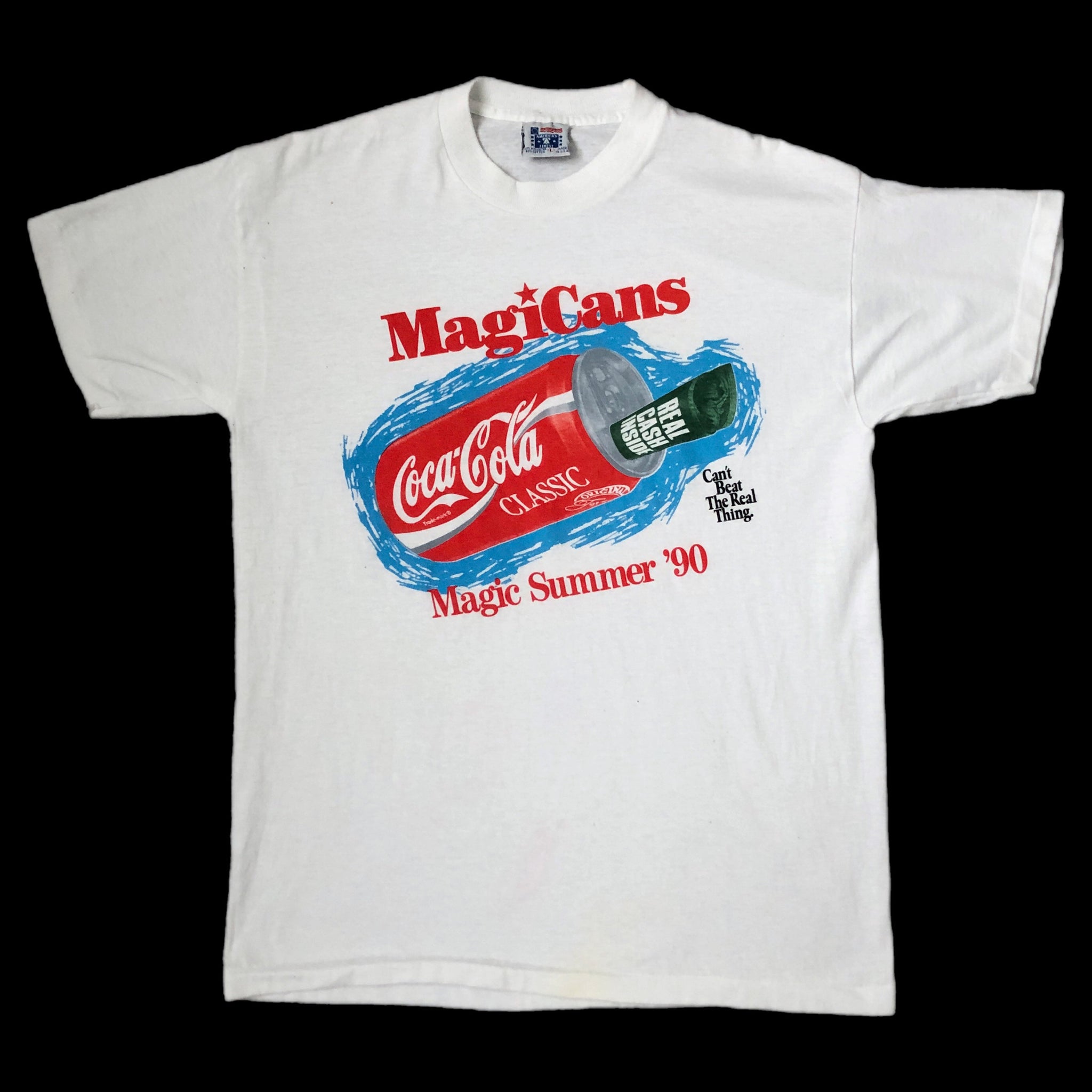 Vintage Coca-Cola Coke MagiCans Summer 1990 Promo T-Shirt (L)