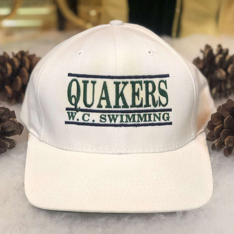 Vintage NCAA Penn Quakers W.C. Swimming Split Bar Twill Snapback Hat